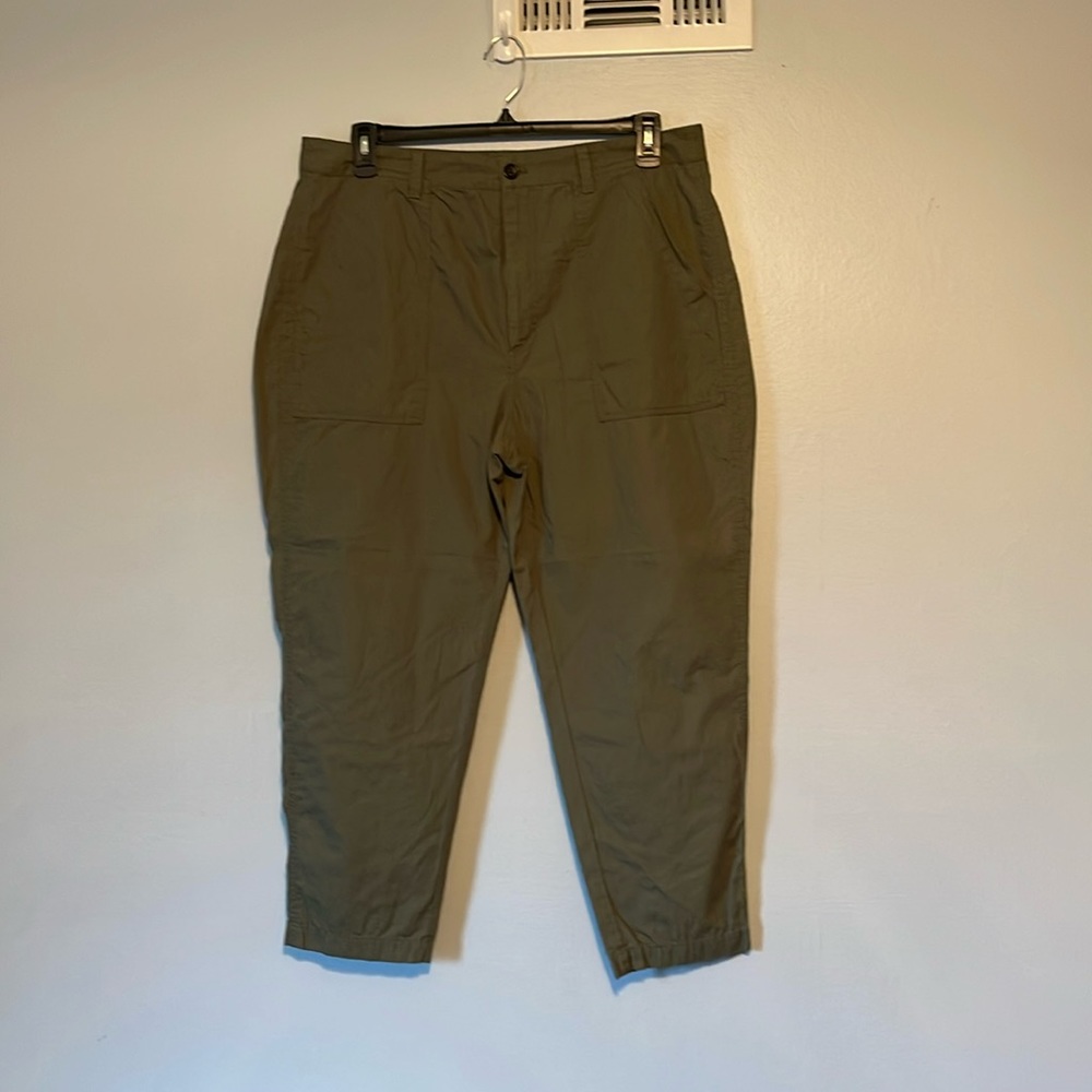 Gently used banana republic organic cotton size 16 olive 🫒 green khaki pants